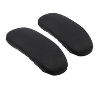 FERCAISH Lot de 2 housses d'accoudoir de chaise de bureau, amovibles et élastiques pour accoudoirs de fauteuil roulant - Coussinets en éponge lavables pour chaises de bureau à domicile (noir)