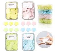 FERCAISH Lot de 400 feuilles de savon en forme de pétale, portables et dissolvables pour le lavage et le nettoyage à la main, parfaites pour les enfants et les adultes en voyage en plein air et en