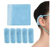 FERCAISH Lot de 6 coussinets d'oreille bleus pour canules nasales, tube à oxygène, protège-oreilles, canule nasale, coussinets d'oreille pour lunettes de nez, thérapie respiratoire, accessoires
