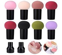 FERCAISH Lot de 8 houppettes à poudre de champignon avec poignée - Outil de beauté pour fond de teint, correcteur et poudre, éponge de maquillage à double usage humide et sec