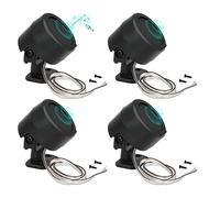 FERCAISH TP-006A Lot de 4 haut-parleurs stéréo haute puissance 500 W pour voiture, haut-parleurs verticaux ronds faciles à installer pour montage en surface sur voiture, camion et bateau