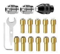Ferce Chucks Collet Set Kits Collet Kits 1/32 "-1/8" Remplacement 4486 Drill Keyless Bit Bit Sime Rotary Tool Metalworking Tools Pièces