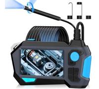 Ferdiiz Camera Endoscope avec 8+1 LED, 1920P HD Double Objectif 720° Rotation, Camera Inspection Canalisation IPS 4,5'', Caméra Semi-Rigide IP68 Ètanche, pour Inspection Tuyaux, Machines, Bâtiment, 5M