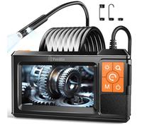 Ferdiiz Camera Endoscopique 16,4FT/5M Double Objectif, 1080P HD Ecran IPS 4,3 Pouces Camera Inspection Canalisation avec 8+2 Lumières LED, IP67 Étanche, 2600mAh, Idéal pour Mécanique Auto, Plomberie