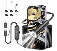 Ferdiiz Camera Endoscopique 1920P HD pour Smartphone avec 8 Lumières LED Réglables Pas de WiFi Camera Inspection Canalisation pour Android et iOS, Caméra étanche IP67, Câble Semi-Rigide(32.8FT/10M)