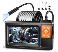 Ferdiiz Camera Endoscopique 5M, 1080P HD Ecran IPS 4,3 Pouces Camera Inspection Canalisation avec 8+1 Lumières LED, IP67 Étanche, 2600mAh, Câble Semi-Rigide 5M, Idéal pour Mécanique Auto, Plomberie