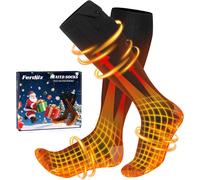Ferdiiz Chaussettes Chauffantes,Chaussette Chauffante Femme Hommes,Heated Socks Avec Batterie 2 × 7500 Mah/5 V Max. 14h,Winter Socks Électriques 4 Réglages Température Pour Outdoor