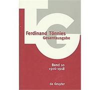 Ferdinand Tonnies Gesamtausgabe 1916-1918 Ferdinand Tonnies (Auteur)