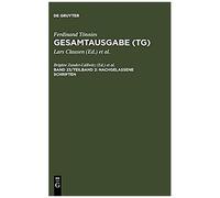 Ferdinand Tonnies: Gesamtausgabe Band 23, 1919 - 1936