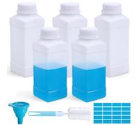 Ferenando 5 PCS Flacons à Col Large de 500 ml en HDPE avec Bouchon à Visser, Bouteille en Plastique Réutilisables, Flacons à Produits Chimiques, Récipient de Rangement pour Laboratoire, Cuisine
