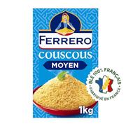 FEREROO COUSCOUS - Couscous Moyen Prêt à Cuisiner, Texture Légère et Savoureuse (1 kg) - Lot de 4 - vendu par Lot