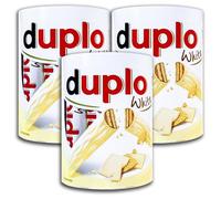 Fererro Duplo White Lot de 3 barres de 182 g avec garniture à la crème de nugat gaufrée et revêtement en chocolat blanc