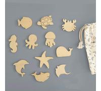 Ferflex - Jeu magnetique en Bois ludique Enfant - Les Animaux de l’océan - Utilisable sur Tous Supports magnétiques - Jeu Enfant 3 Ans - 11 Magnets