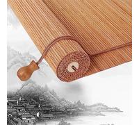FERFXN Rideau en Bambou,Store Enrouleur Bambou Naturel,Stores À Rouleaux Romains,Store Occultant en Bambou Exterieur pour fenêtre,pour Jardin,Balcon,Personnalisable-C-W105xH220cm/41x86in