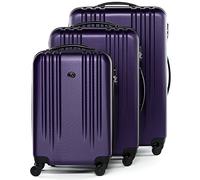 FERGÉ Set de 3 valises rigides à 4 roulettes Marseille | Lot de 3 - Trolley Voyage | Ensemble de Bagages Violet
