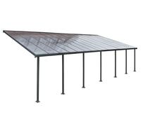 Feria Auvent de terrasse en polycarbonate Palram - Canopia 3 x 10,35 m gris