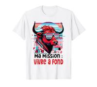 Feria Mission Taureau vivre à fond Humour Alcool et fête T-Shirt