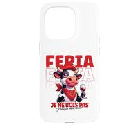 Féria Taureau Bayonne Dax Basque Humour Apéro Vin et fête Coque pour iPhone 15 Pro