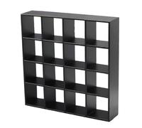 Feriany 1 : 12 étagères de rangement miniature de maison de poupée, 16 étagères grillagées, blanc, étagère de rangement blanche, meubles de maison de poupée, décor, noir, installation facile, facile à
