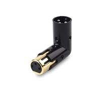 Feriany 1 adaptateur XLR coudé 3 broches réglable mâle vers XLR à angle droit, adaptateur XLR 90 degrés