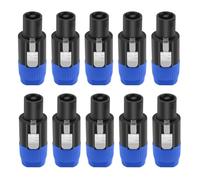Feriany 10 pièces 4 broches NL4FC Connecteur de haut-parleur Ohm Connecteur Câble audio Adaptateur Twist Lock 4 broches Speakon Accessoires, A