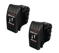 Feriany 2 x 12 V 20 A Winch in Winch out ON-Off-ON Interrupteur à bascule 7 broches LED rouge