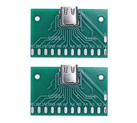 Feriany 2 x Diy 24 broches USB-C USB 3.1 type C Smt type avec carte de circuit imprimé