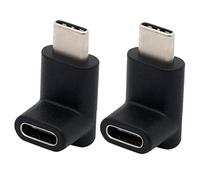 Feriany 2X Adaptateur de Type C À 90 Degrés, USB C Mâle À Adaptateur vers Le Haut et vers Le Bas USB-C Incliné Adaptateur USB 3.1 Type-C Connecteur