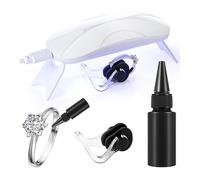 Feriany Ajusteur de taille de bague avec lumière UV et silicone pour homme et femme. Facile à installer et à enlever. Les protège-bagues s'adaptent à toutes les formes.