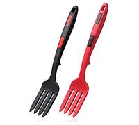 Feriany Fourchette Flexible en Silicone, Outils de Fourchette de Cuisson RéSistants à Chaleur Fourchette Cuisine Lavable au Lave-Vaisselle Fourchette Cuisine AntiadhéSive pour MéLange