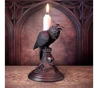 Feriany Halloween Gothique Corbeau Chauve-souris Bougeoir Ornements de Bureau Résine Bougeoirs Statue Animal Figurines Installation Facile Facile à Utiliser