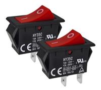 Feriany HY35C Lot de 2 interrupteurs à bascule marche/arrêt 2 pôles AC 125/250 V 16/12 A pour électricité industrielle