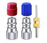 Feriany Kit de Conversion R12 Vers R134a, Kit D'Adaptateur de Raccord AC, 1/4 Pouce, pour Système Réfrigérant A/C Automatique