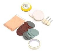 Feriany Kit de Polissage en Verre Verre Verre Strot de Polissage Padhage Laine de Polissage Felt Roule Rayon Péle de Polissage en Feutre Verre Nettoyage Élimination du Polissage