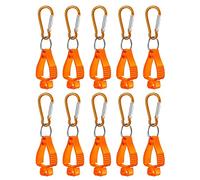 Feriany Lot de 10 clips pour gants de travail avec mousquetons en métal pour travail de protection des travailleurs de la construction
