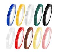 Feriany Lot de 10 rouleaux de adhésif pour autoclave, 216 m, d'identification d'instrument coloré, 10 couleurs, rubans d'instruments, largeur 0,315 m