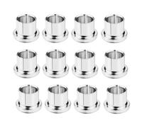 Feriany Lot de 12 capuchons de protection plaqués rhodium pour prise de court-circuit, prise phono, blindage, couleur argent, , installation facile
