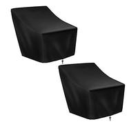 Feriany Lot de 2 housses de chaise de patio, imperméables, pour canapé de jardin simple, 27 x 31 x 40 cm