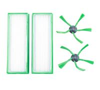 Feriany Lot de 2 pièces pour aspirateur robot pour filtre HEPA de rechange Kobold VR200 VR200 + 2 brosses latérales
