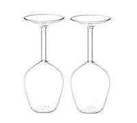 Feriany Lot de 2 verres à cocktail inversés 14 FL Oz - Verre à inversé - Verre à vin unique et amusant