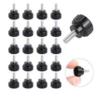 Feriany Lot de 20 vis à bouton moleté à filetage M 4 x 10 mm