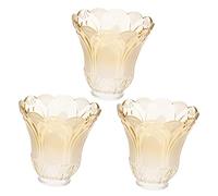 Feriany Lot de 3 abat-jours de rechange pour ventilateur de plafond en verre dépoli et transparent