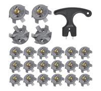 Feriany Lot de 30 crampons de golf - Clé à crampons de golf - Vis filetée en métal de 6 mm de diamètre
