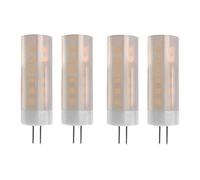 Feriany Lot de 4 ampoules G4 1400-1800 K 12 V Basse tension Lampe à flamme basse tension Atmosphère Vacances Décoration Ampoule Lustre Ampoule en cristal DC12 V