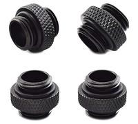 Feriany Lot de 4 connecteurs G1/4 5 mm avec joint torique scellé pour systèmes de refroidissement de l'eau de PC