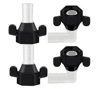 Feriany Lot de 4 raccords coudés barbelés 1/2 x 14 NPT X 1/2 et adaptateur pivotant droit pour pompe à eau de camping-car, connecteurs Pex avec filetage