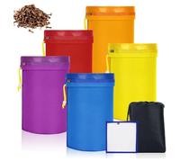 Feriany Lot de 5 filtrants de 1 gallon, de rangement avec tamis filtrant, d'infusion réutilisables avec cordon de serrage réglable, sac à mailles fines