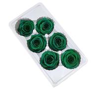 Feriany Lot de 6 fleurs de vie préservées de 5 à 6 cm, tête de rose, décoration de mariage, amoureux, fête des mères, bricolage, fleurs cadeaux faites à la main, durables, installation facile, facile