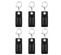 Feriany Lot de 6 porte-stylos portables en cuir synthétique avec insigne - Porte-crayon - Protection de poche - Étui à crayons - Organiseur - Noir