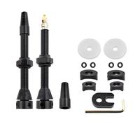 Feriany Valve à air tubeless pour vélo de route kit de valves de jante tubeless pièces de rechange fixation noir 60 mm installation facile